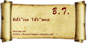 Bóna Tímea névjegykártya